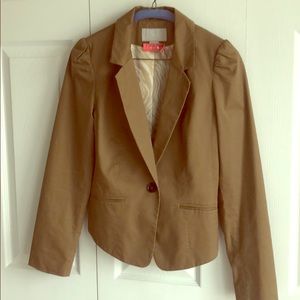 Lined tan blazer
